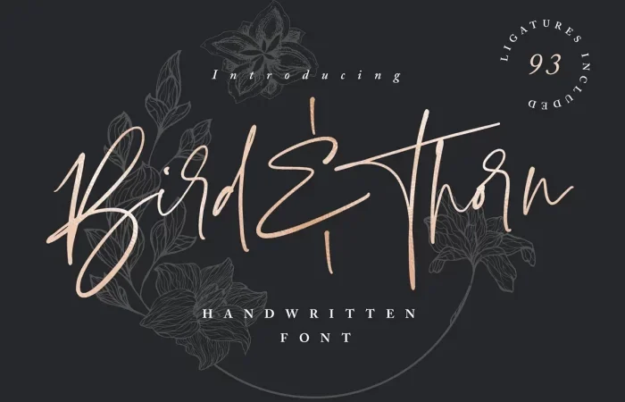 Bird and Thorn Font