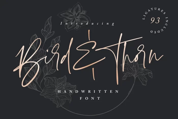 Bird and Thorn Font