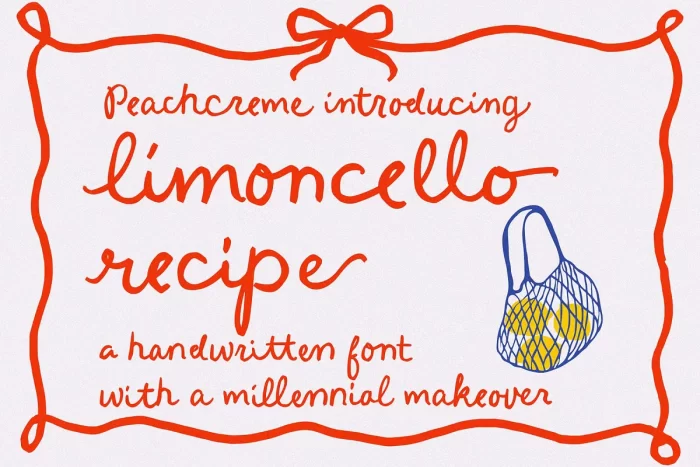 Limoncello Recipe Font