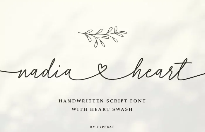 Nadia Heart Font