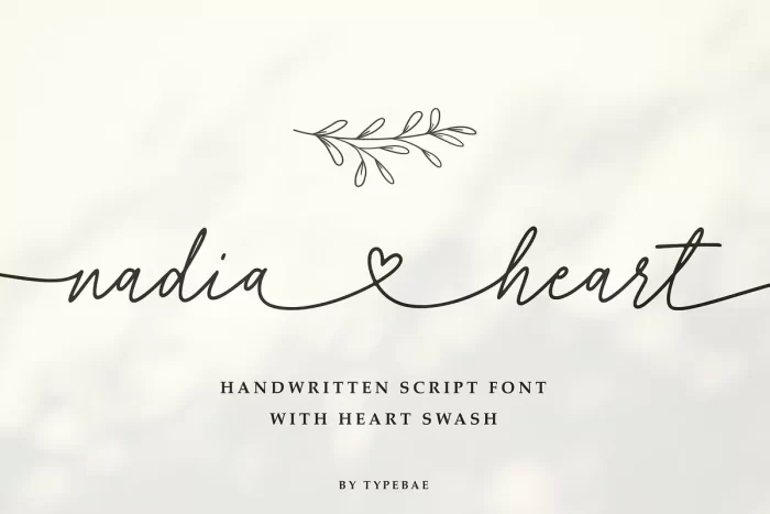 Nadia Heart Font