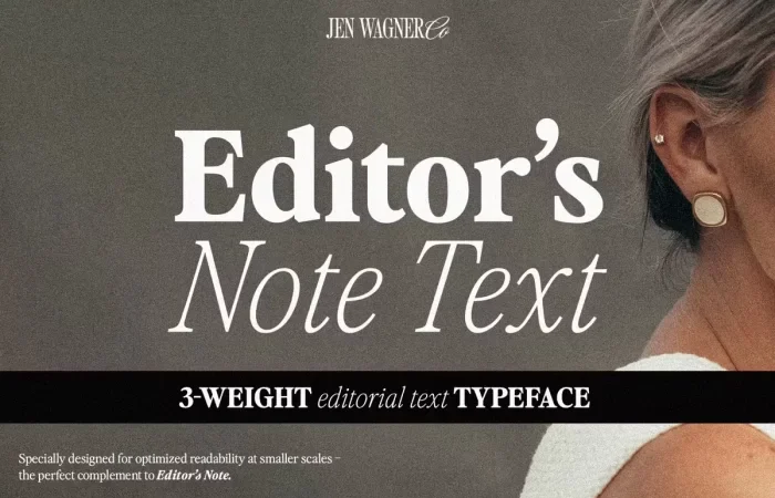 Editor’s Note Text Font