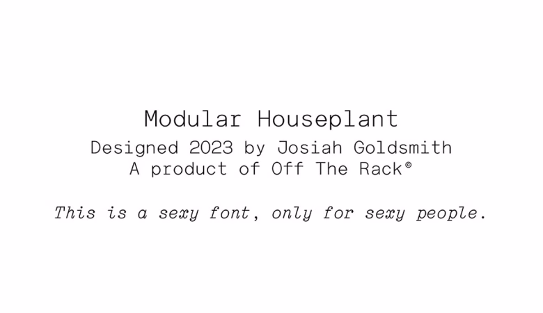Modular Houseplant Font